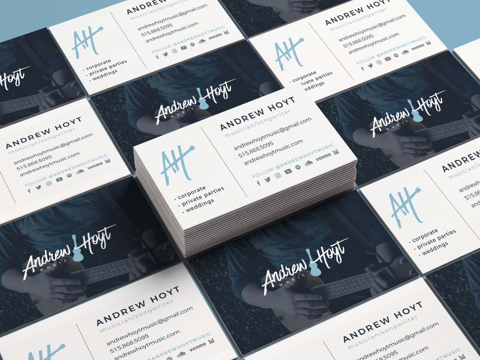 Andrew Hoyt Music Business Cards By Twotone Creative On Dribbble