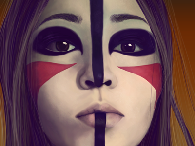 Native digitalpainting facepaint girl illustration intuos lights native photoshop skin wacom