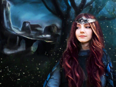 Illustration 4.0 digital painting forest illustration intuos medieval photoshop portrait