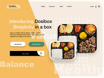 [Daily UI] 003. Landing page easy landingpage restaurant webdesign young