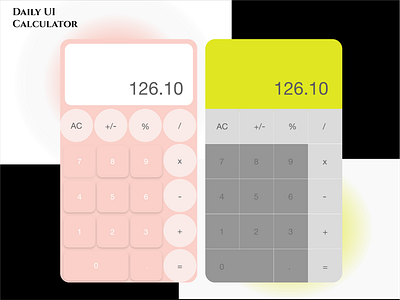 [Daily Up] 004.Calculator appdesign calculator modern uiux