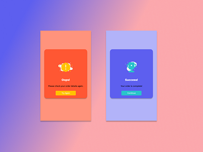 [Daily UI] 011. Flash Message (Error and Success) appdesign design error flashmessage illustration modern success uiux