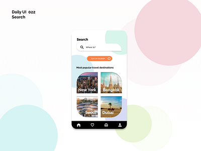 [Daily UI] 022. Search appdesign bubblepop cheerful design modern search simple ui uiux