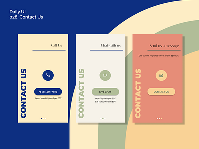 [Daily UI] 028. Contact us appdesign contactus elegant modern simple ui uiux