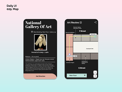 [Daily UI] 029. Map appdesign design map modern museum ui uiux