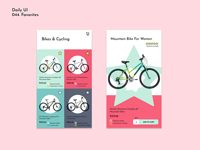 [Daily UI] 044. Favorites 044 appdesign bicycle bike dailyui design favorite modern simple ui uiux