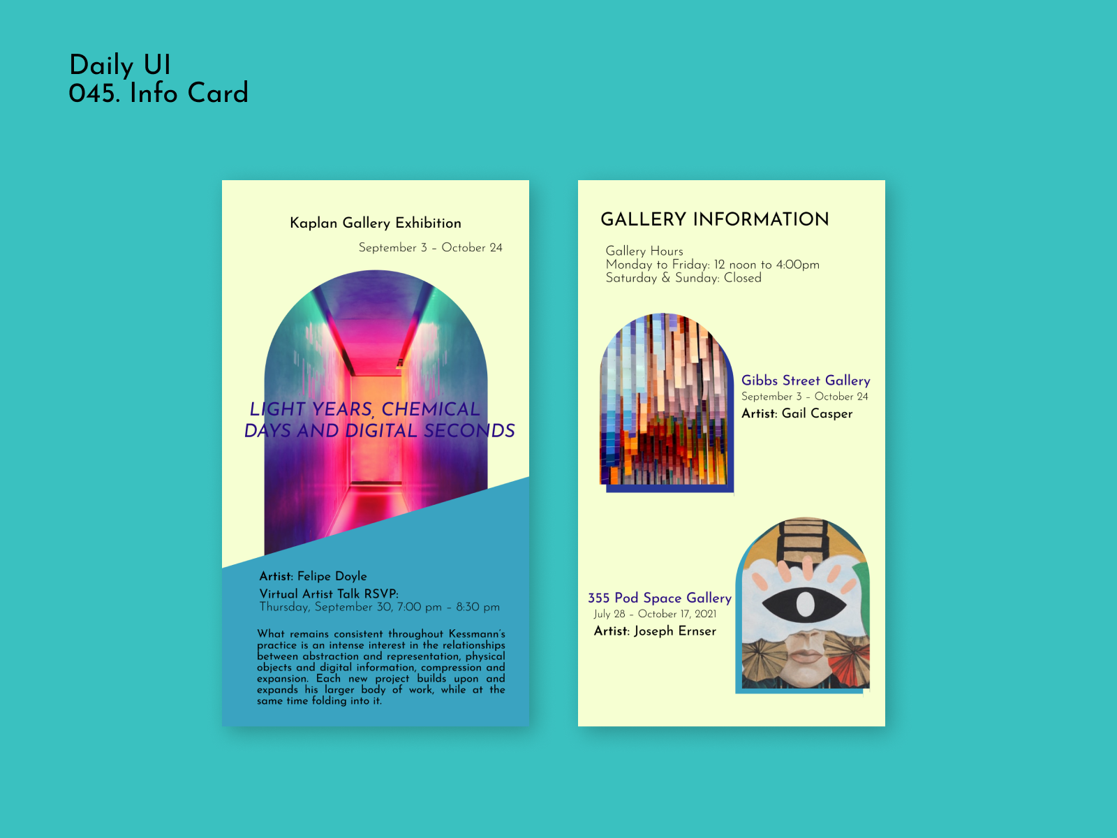 [Daily UI] 045. Info card by Sejeong Gwon on Dribbble