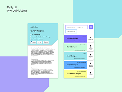 [Daily UI] 050. Job listing
