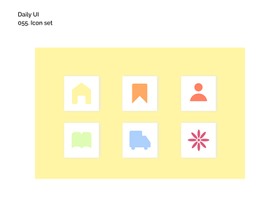 [Daily UI] 055. Icon set appdesign dailyui design flower iconset modern simple ui uiux