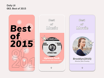 [Daily UI] 063. Best of 2015 063 appdesign bestof2015 daily63 dailyui design modern simple ui uiux