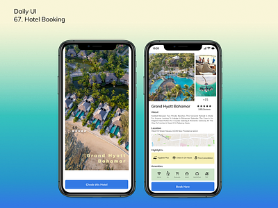 [Daily UI] 067. Hotel booking appdesign dailyui design hotel hotelbooking modern simple ui uiux