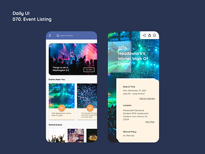 [Daily UI] 070. Event listing