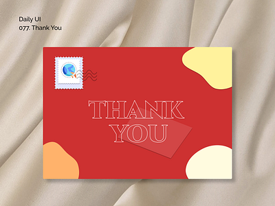 [Daily UI] 077. Thank you 077 appdesign dailyui design holidaycard illustration modern simple thankyou ui uiux valentine