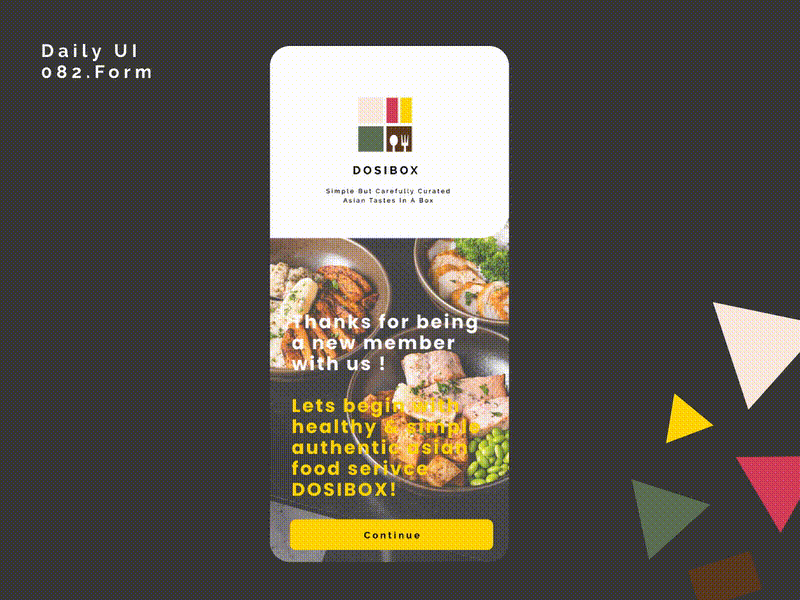 [Daily UI] 082. Form 082 appdesign dailyui dailyui82 design food form input modern simple ui uiux