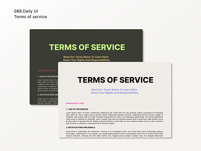 [Daily UI] 089.Terms of service