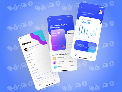 Money App figma finance app ios minimal mobile app modern money app savings app ui design visual design