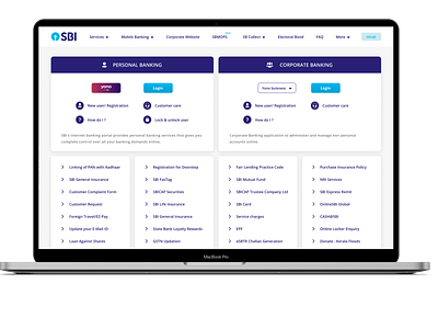 SBI - Homepage redesign banking figma homepage redesign sbi uidesign uiux user experience