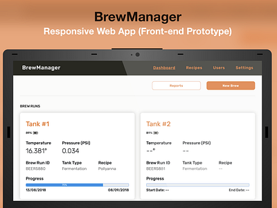 BrewManager - Responsive Web App (Front-end Prototype)