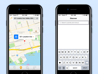 LocalTable – Discover View ios mobile product visual design