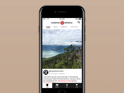 lululemon athletica redesign app fitness ios mobile product redesign visual design