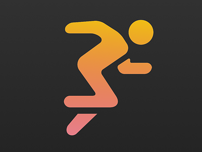 Limitless Fitness App icon app dark fitness gradient health icon minimal minimalism