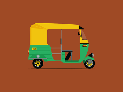Auto Rickshaw auto flat illustration india rickshaw vector