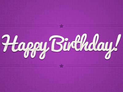 Happy Birthday! by Zinc on Dribbble