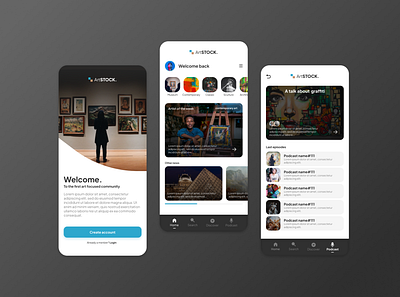 Art Related UI KIT app art design figma mobile ui