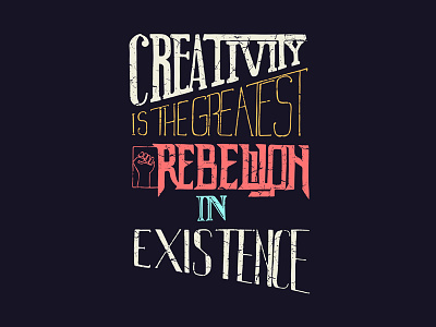 Creativity [...] / Poster / Hand made creativity draw hand lettering letters poster