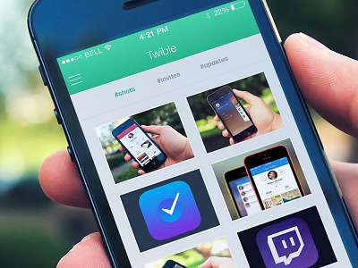 Twible App / Home Screen dribbble ios mobile twible twitter ui ux