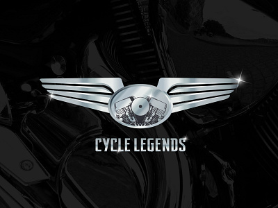 Chrome and Paint :-) captain wings design engine logo motorcycle v engine wings