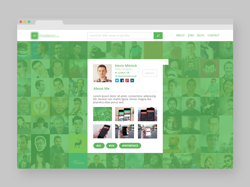 Inner Profile Page by Marian Pop on Dribbble