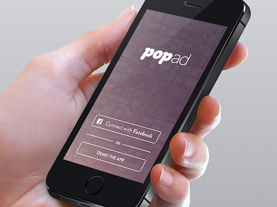 popAD - Login Screen ad ads app interface ios iphone popad ui
