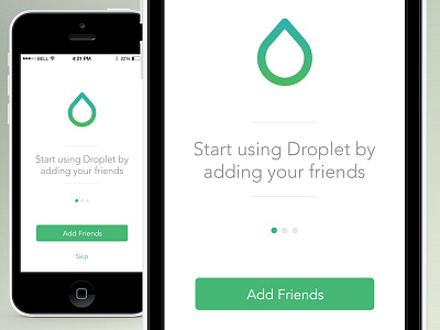 Droplet - Add Friends design drop instagram interaction interface ios iphone photo app ui