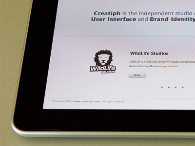 Creatiph.com on iPad creatiph creatiph graphics ipad iphone layout ui user experience user interface ux website design