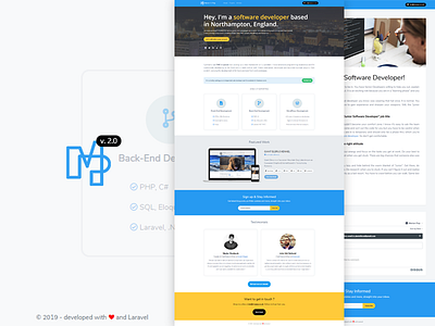 Personal Website / Portfolio bootstrap laravel portfolio website