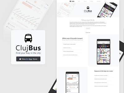 iOS Bus App - Landing Page app bootstrap ios landing page responsive