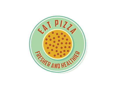 EAT PIZZA pizza restaurant retro vintage