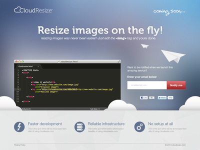 cloudresize.com / landing page
