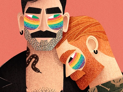 PRIDE 2019 // art behance characterdesign creative design designer digital digitalart drawing dribbble gay graphicdesign illustration illustrations illustrator lgbtq man photoshop pride queer