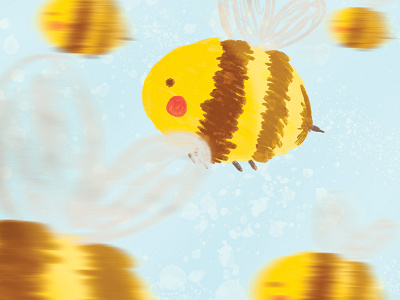 Bee 2d 2d art art childrensbook editorial illustration