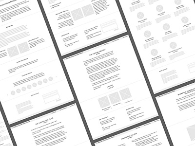 Wireframes with added words