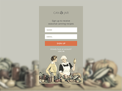 Can & Jar sign up form 001 dailyui