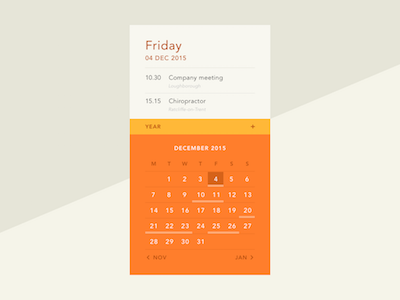 038 Calendar 038 avenir calendar dailyui