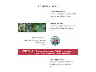 047 Activity Feed 047 activity feed avenir clarendon dailyui