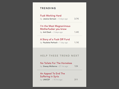 069 Trending 069 dailyui trending