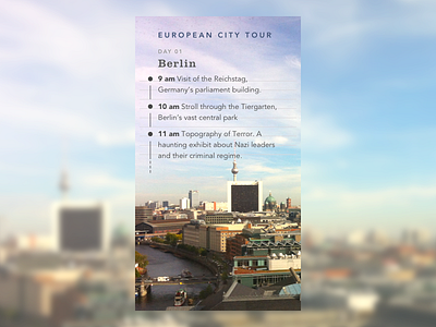 079 Itinerary 079 dailyui itinerary