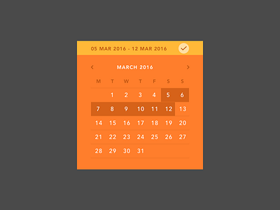 080 Date Picker 080 dailyui date picker