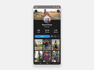 User profile | Bike App design product design rzddesign ui ux