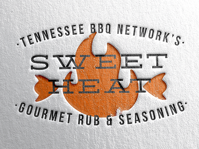 Sweet Heat bbq illustration logo seasoning type